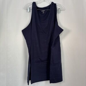 Liz Claiborne Essentials Women's Blue Tank Top Cotton 3XL